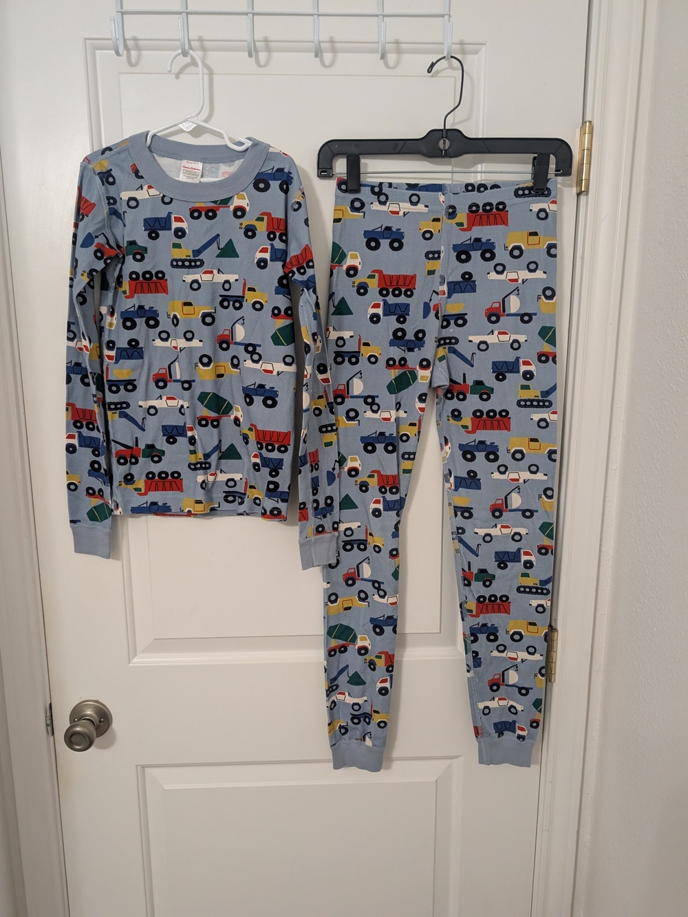 Hanna Andersson Organic Cotton Construction Truck Pajamas Size 12 150